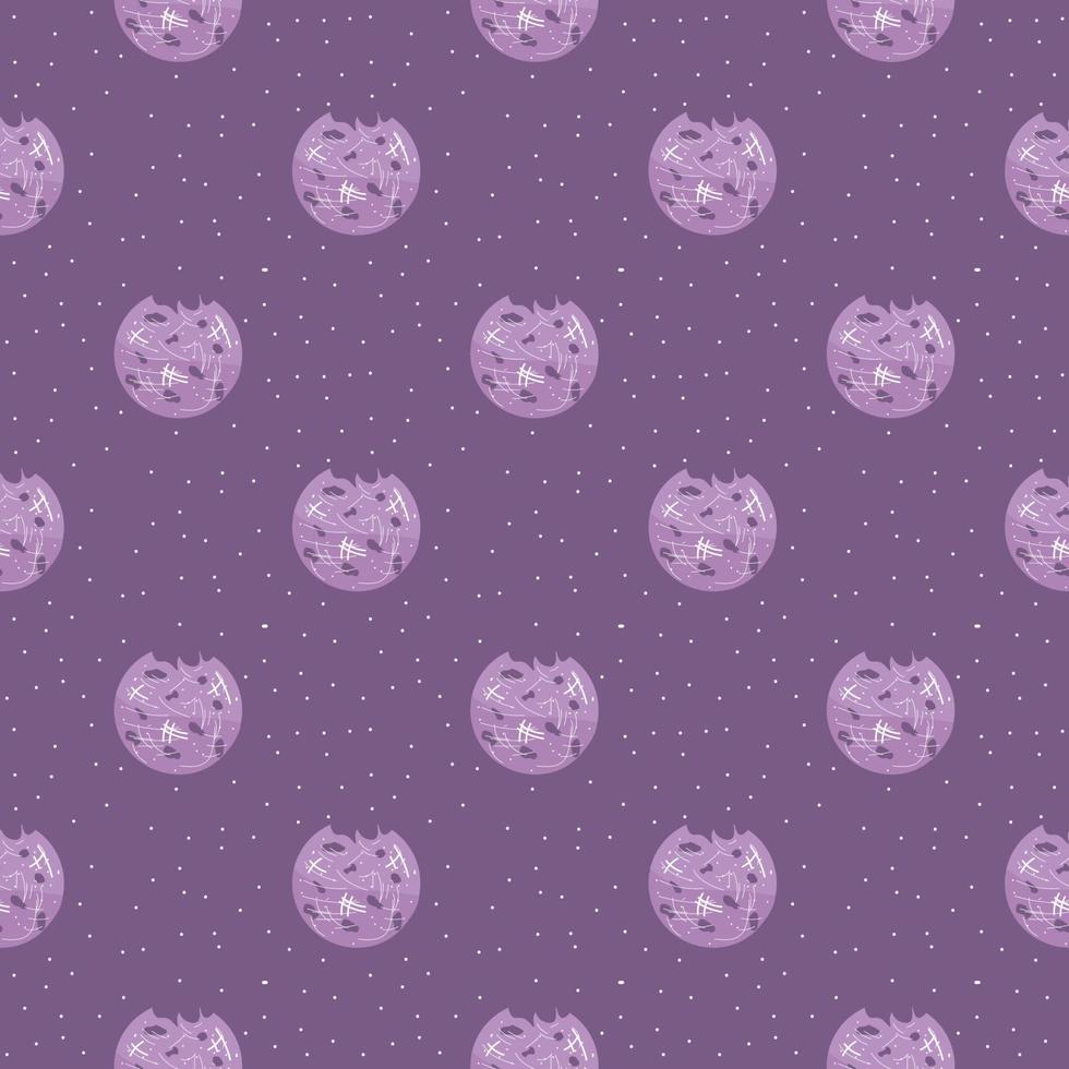 Blueberry cookies pattern, illustration, vector on white background