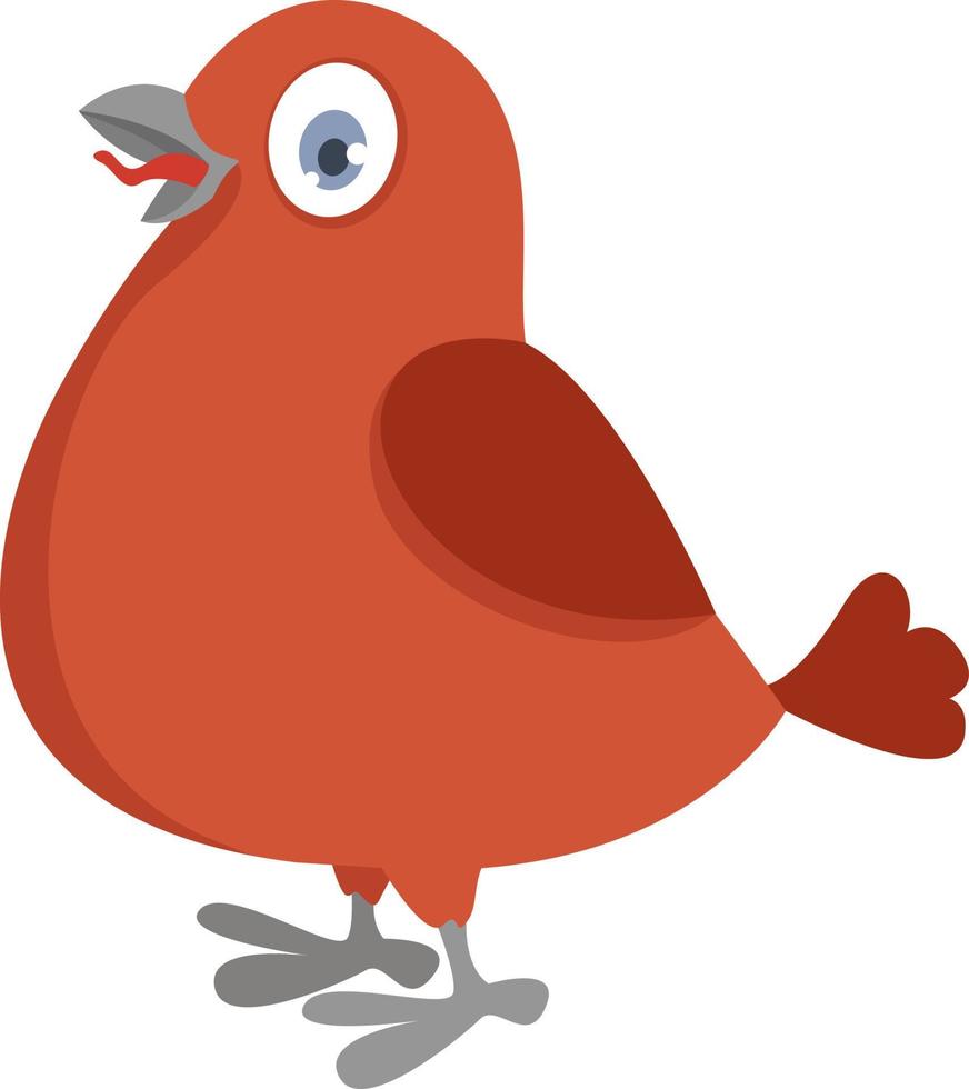 Fat bird, illustration, vector on white background.