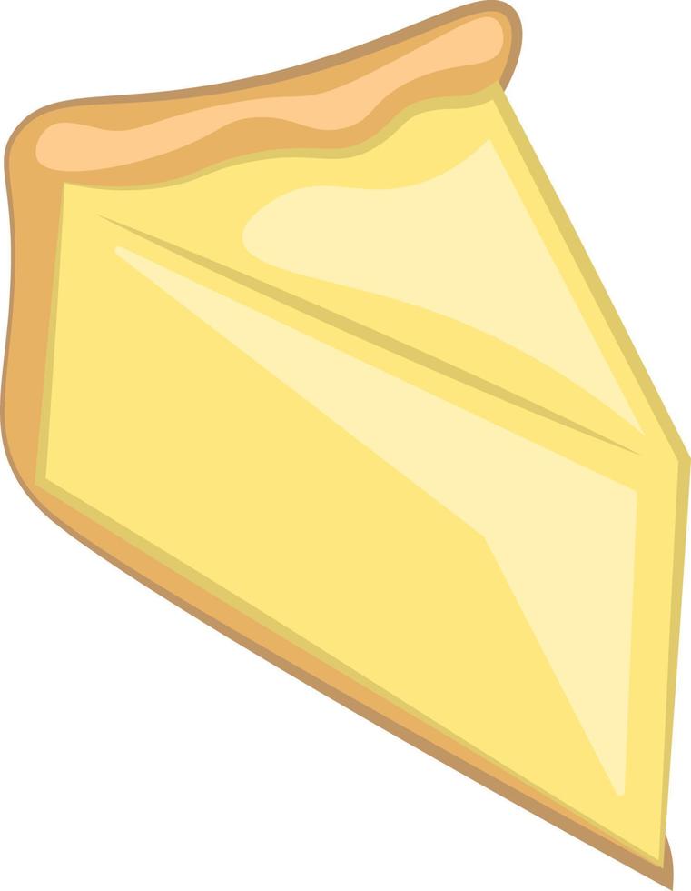A sliced cheesecake, vector or color illustration.