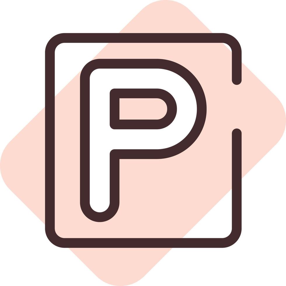 Shopping mall parking, illustration, vector on a white background.