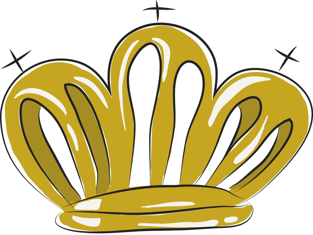 A shinning crown, vector or color illustration.