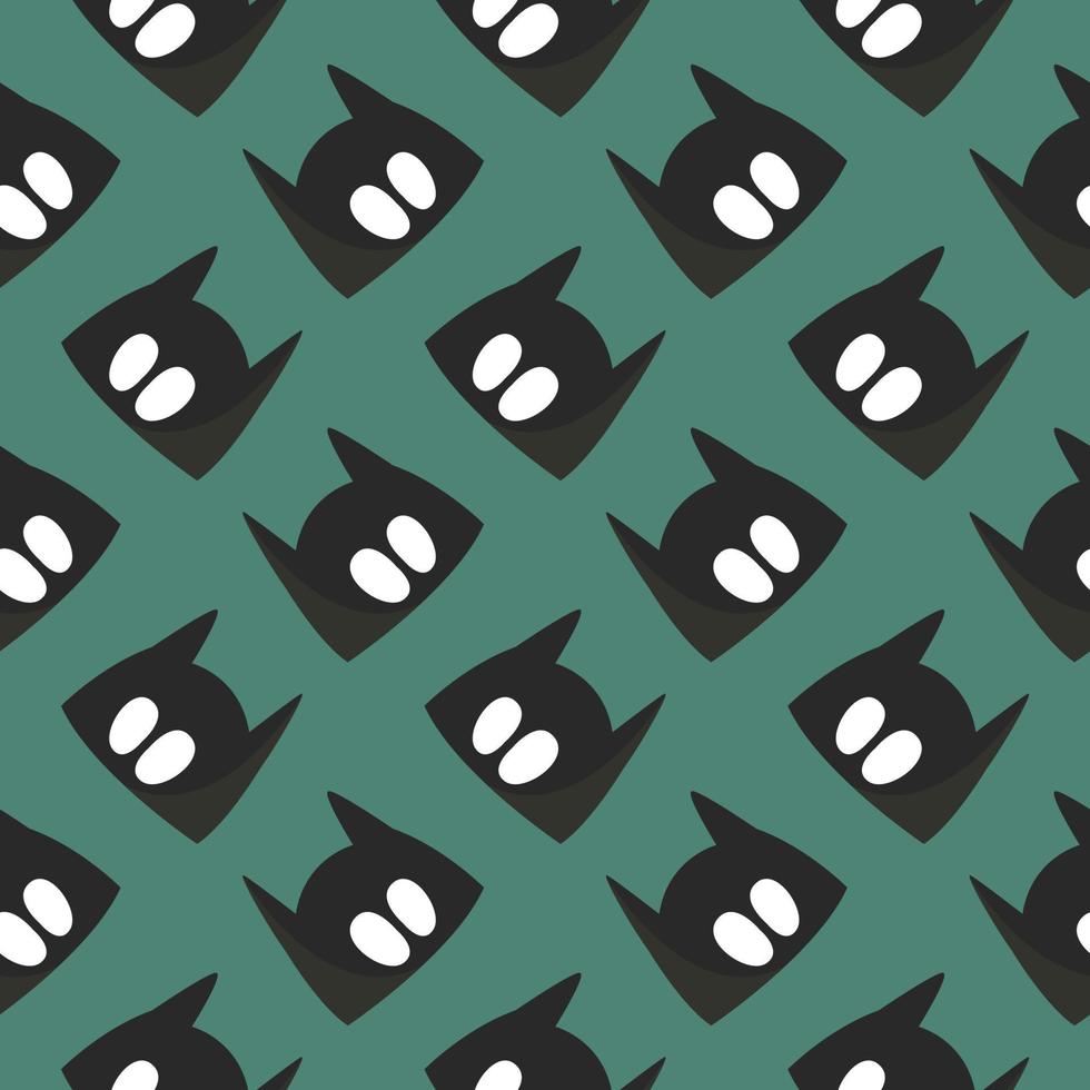 Batman mask , seamless pattern on a green background. 13721819 Vector