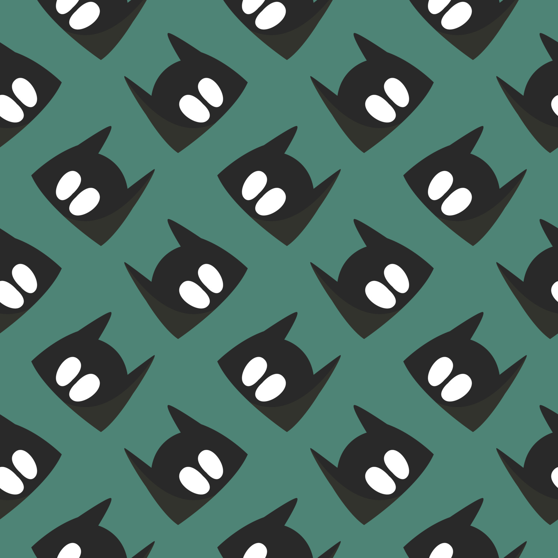 Batman mask , seamless pattern on a green background. 13721819 Vector ...