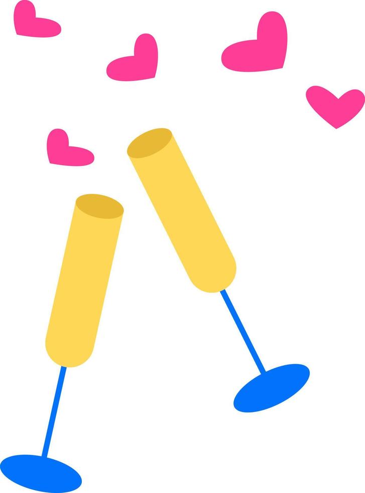 Love drinking, illustration, vector on a white background.