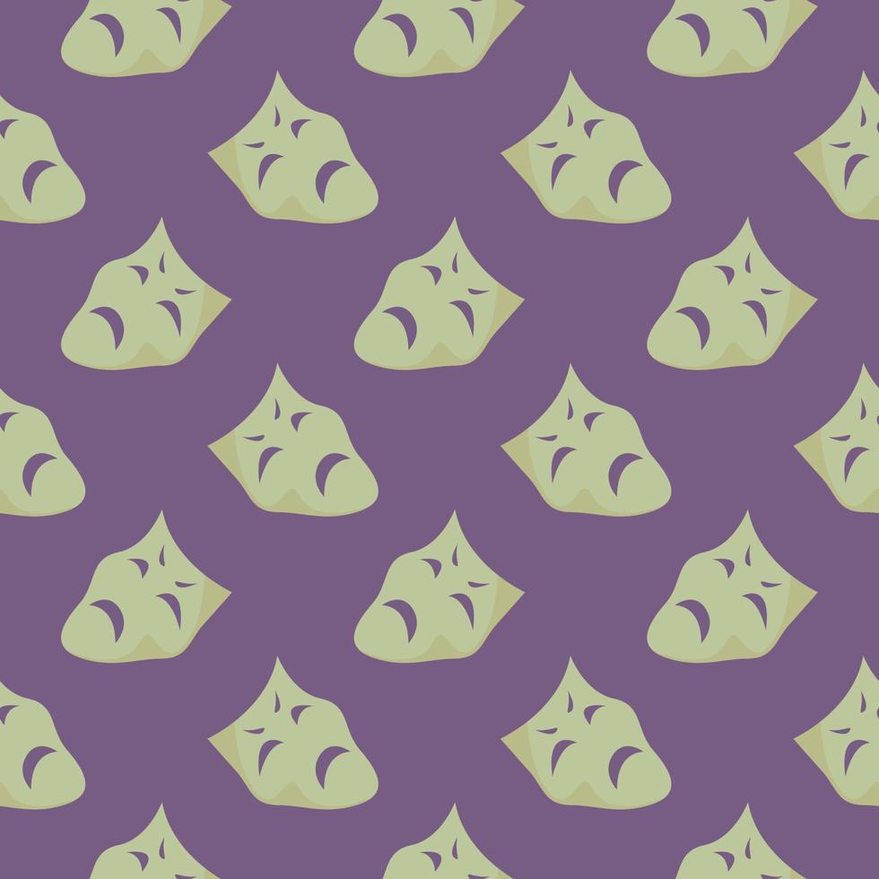 Theater masks , seamless pattern on a purple background. vector