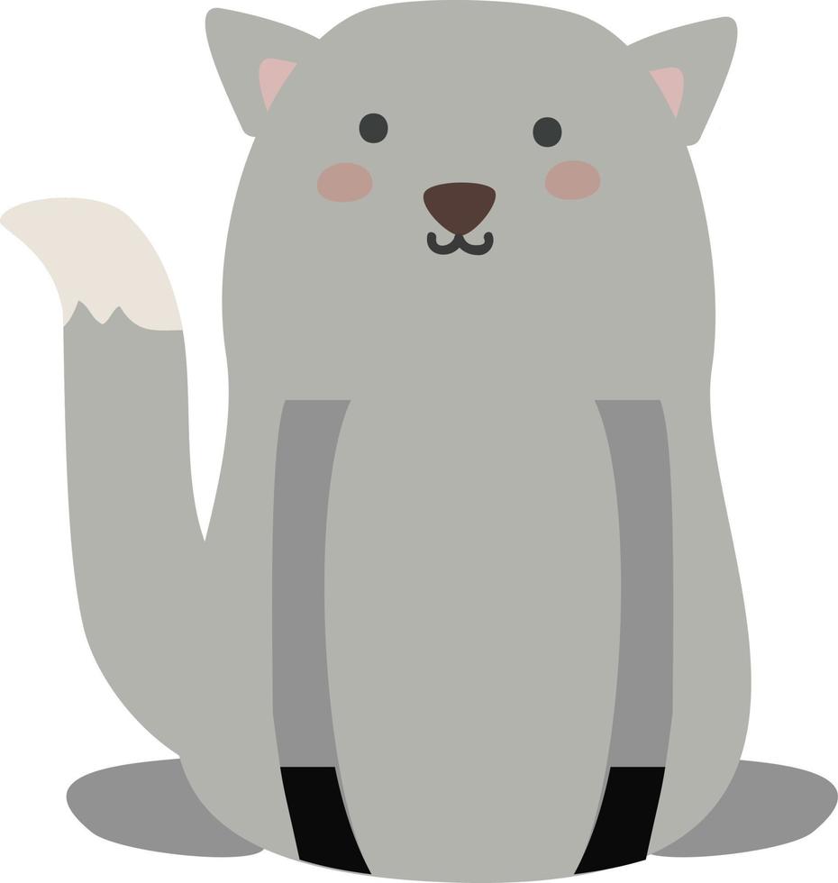 gato gordo, ilustración, vector sobre fondo blanco.