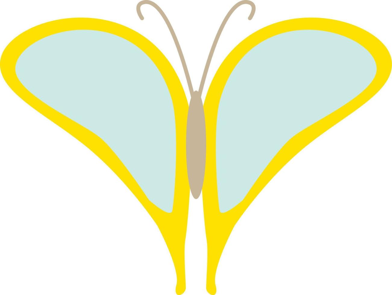 Butterfly with vibrant colors, illustration, vector, on a white background. vector