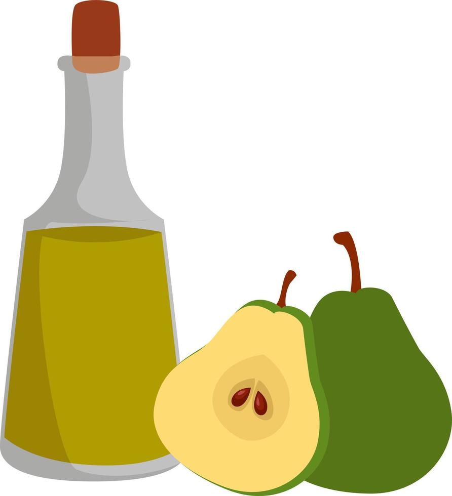 Fruit liqueur, illustration, vector on white background