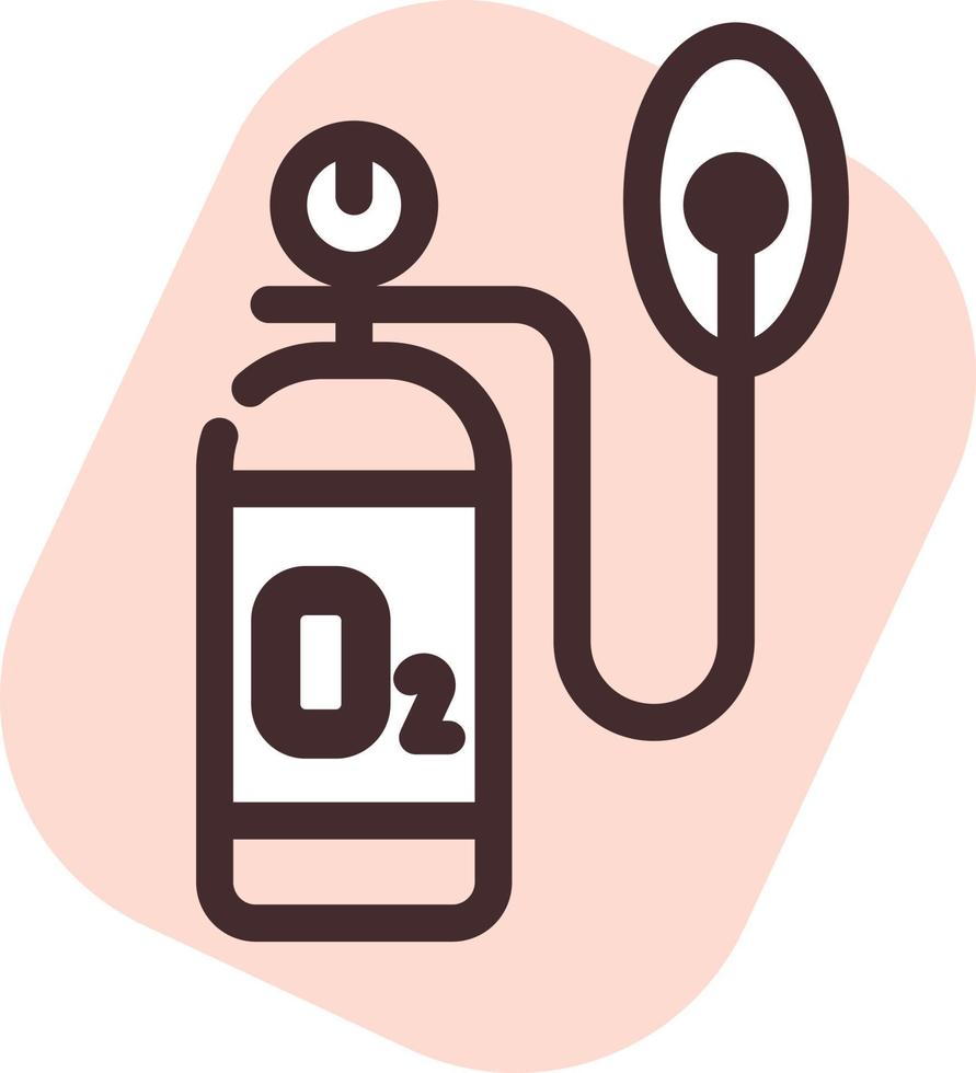 Covid 19 artificial respiration, illustration, vector on a white background.