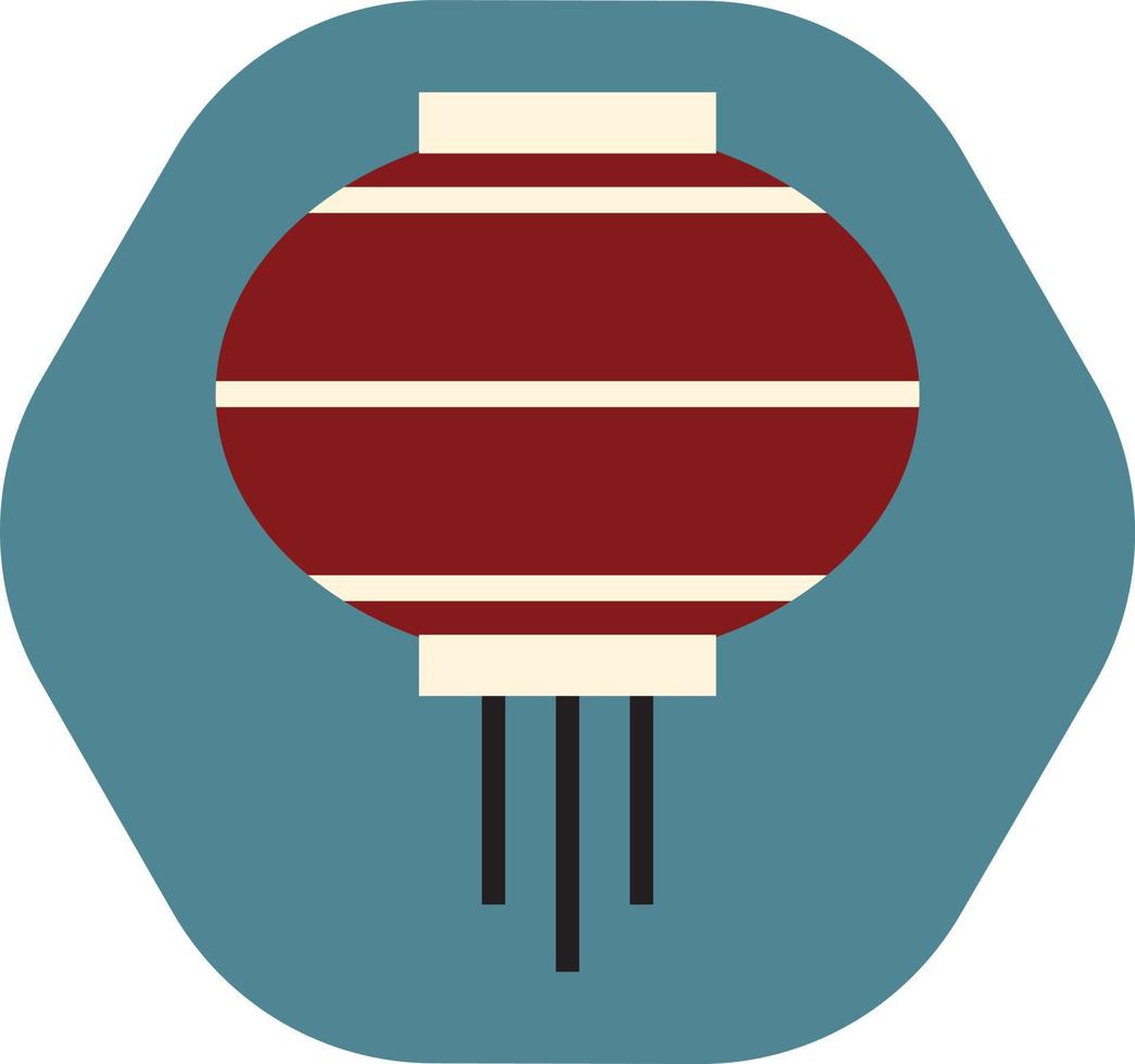 Japanese lampshade, illustration, vector, on a white background. vector
