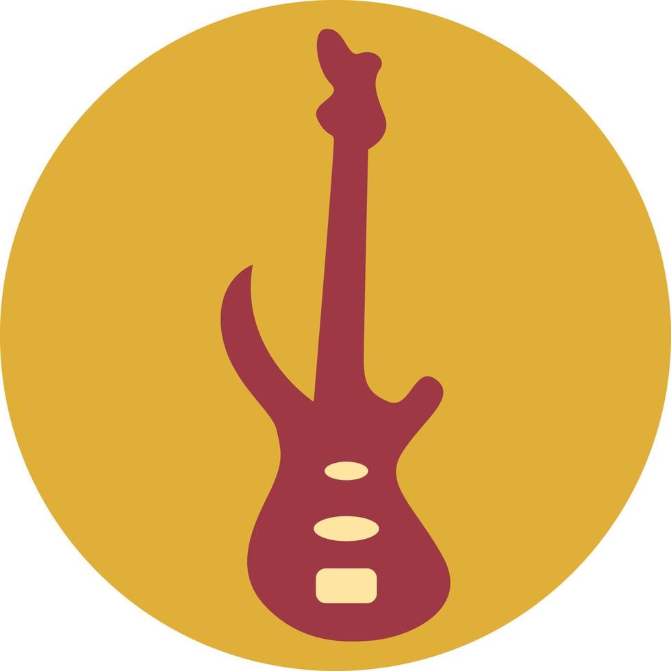 Bass guitar, illustration, vector on a white background.