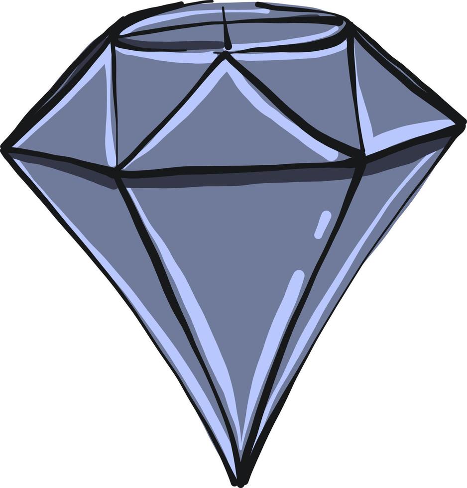 Big blue diamond,illustration,vector on white background vector