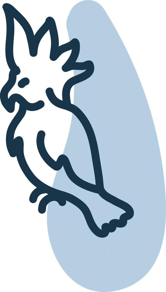 Exotic parrot, illustration, vector, on a white background. vector