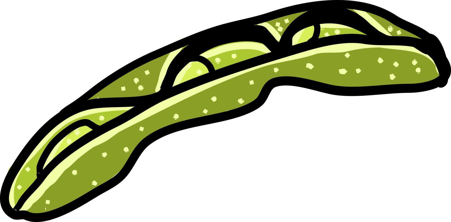 Edamame, ilustración, vector sobre fondo blanco.