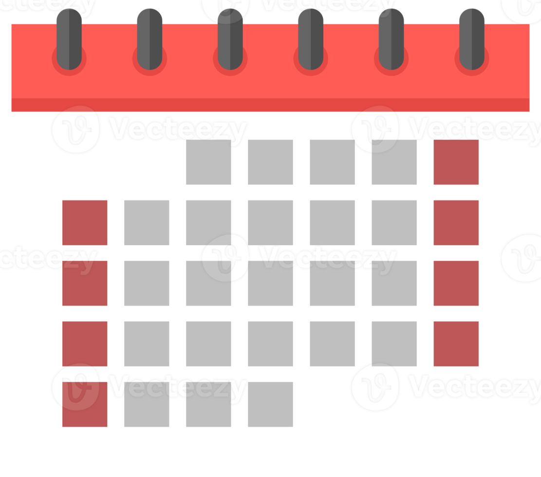 Calendar icon in flat png