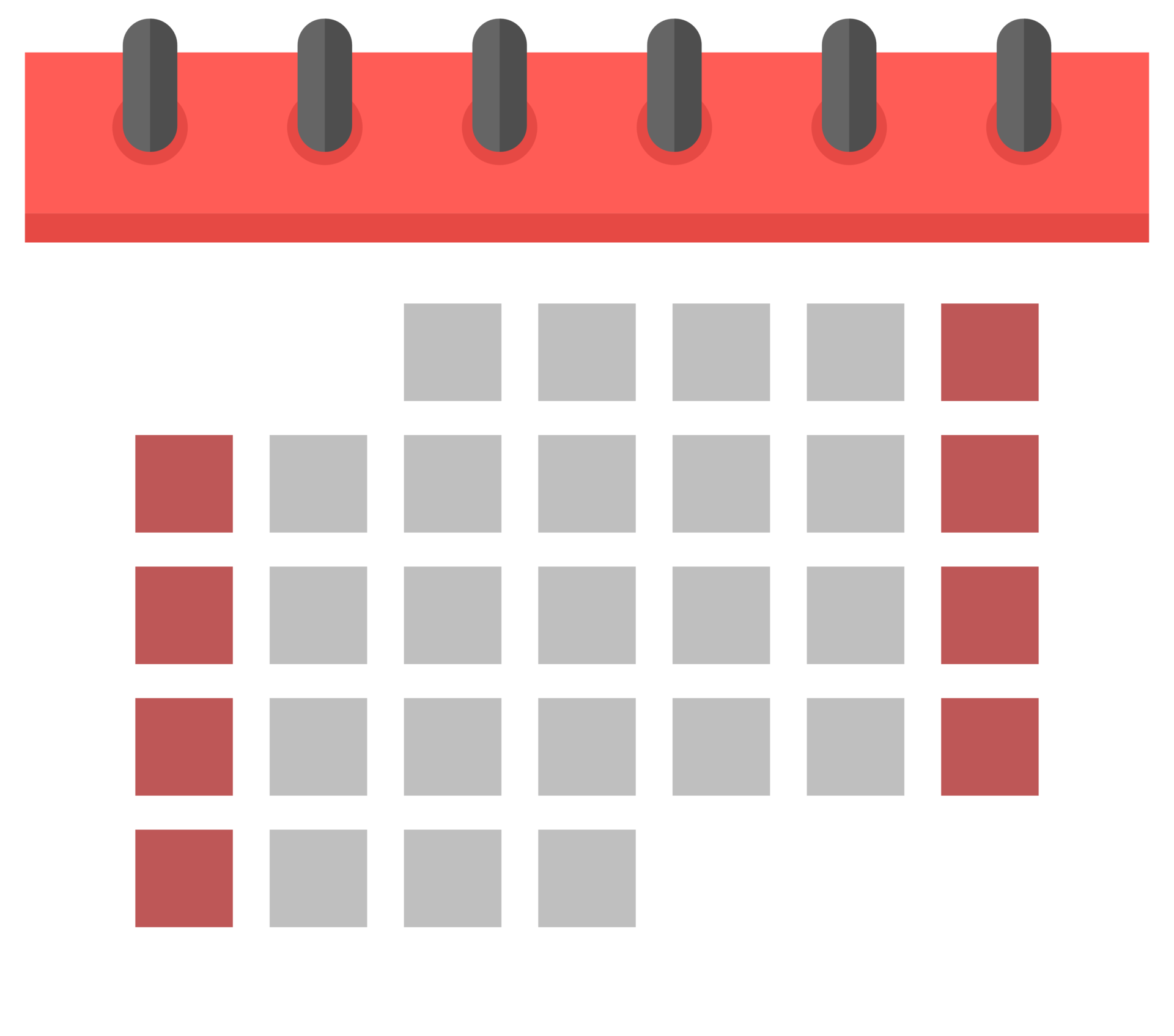 Calendar icon in flat 13722185 PNG