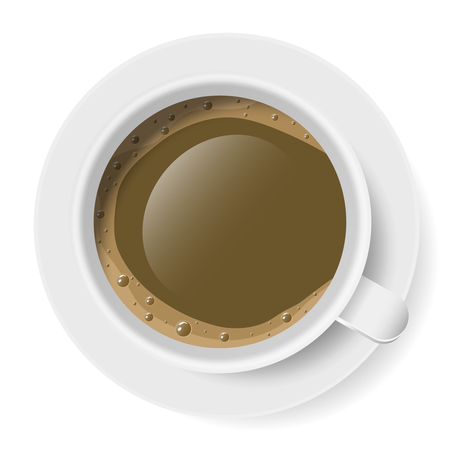 Vista Superior De La Taza De Café Blanca Con Plato 13722188 Png