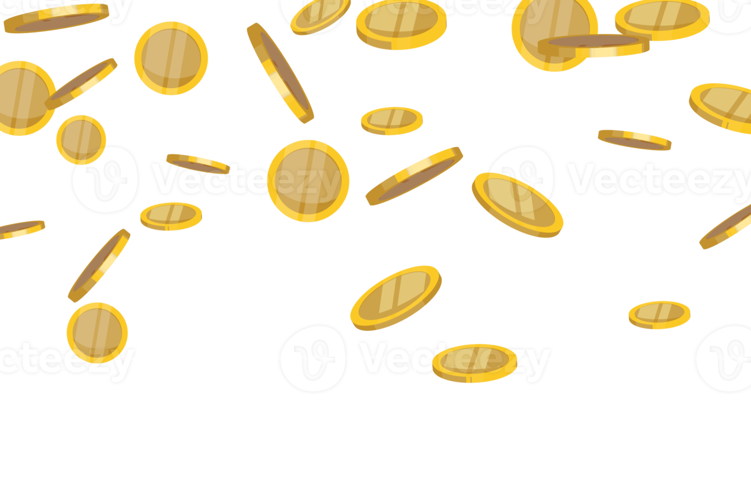Falling Gold Coins Money 13722191 PNG