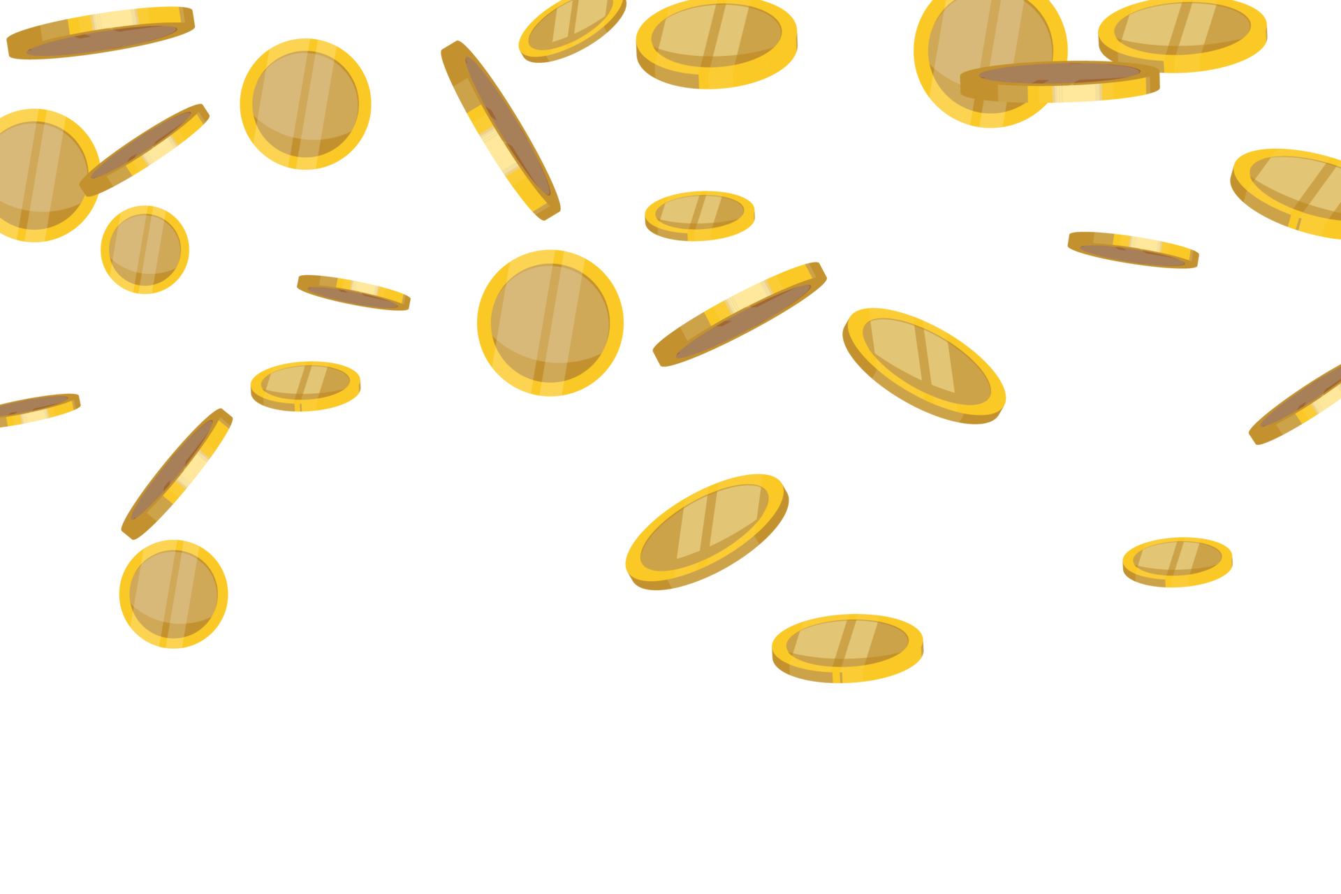 Gold Coin Falling Png
