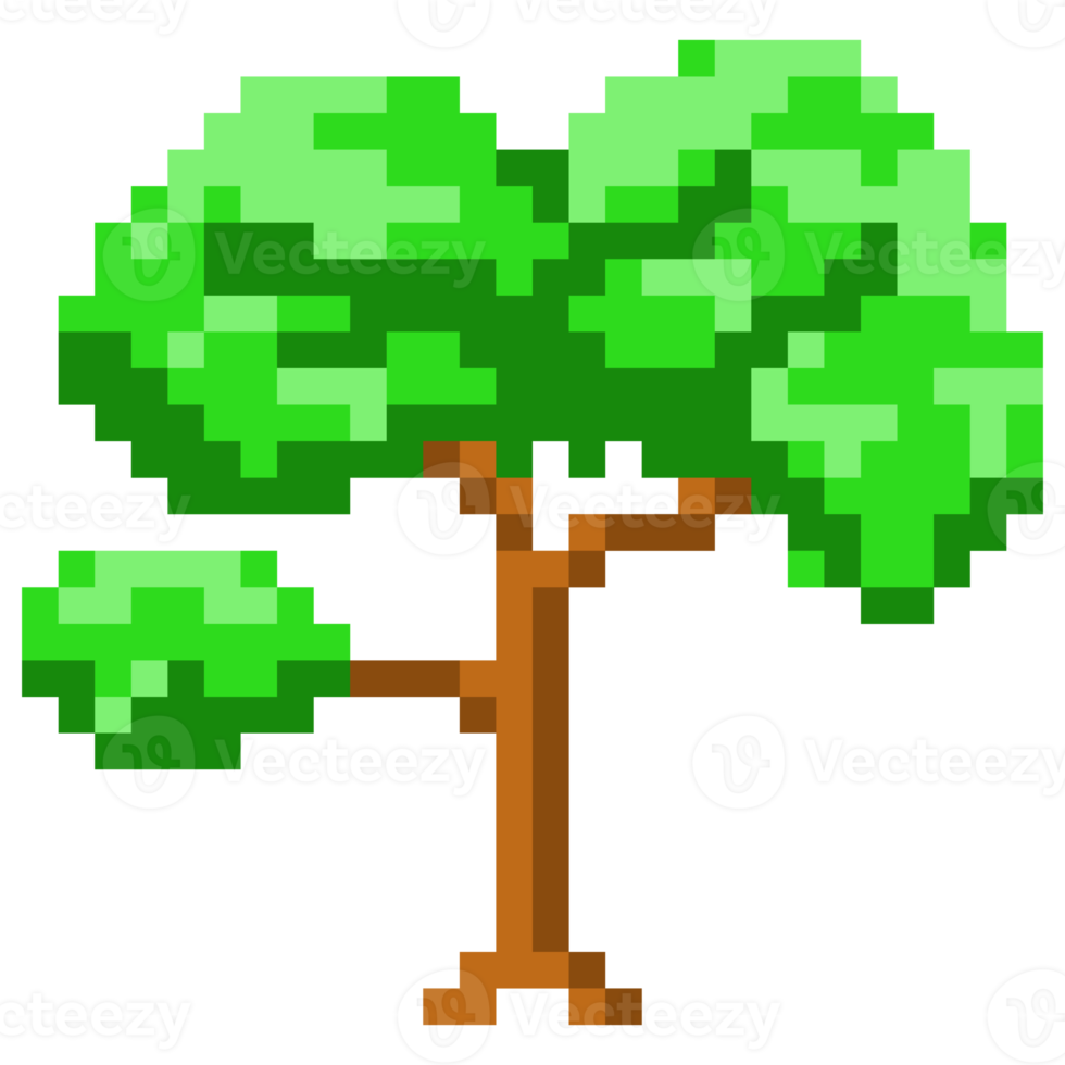 Pixel art tree icon png