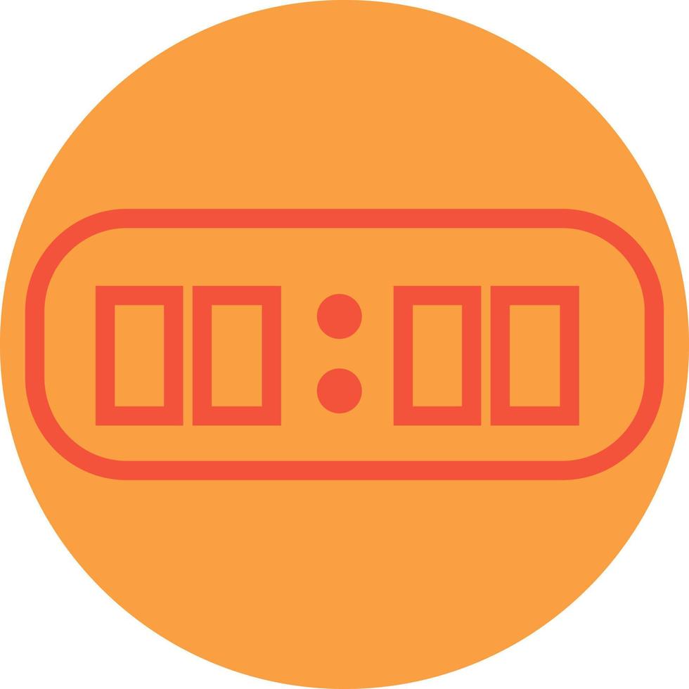 Digital alarm clock, illustration, vector on a white background.