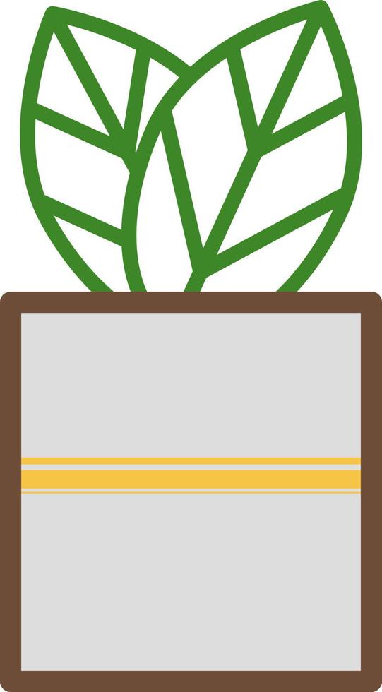 Pink edge peperomia plant in pot, illustration, on a white background. vector