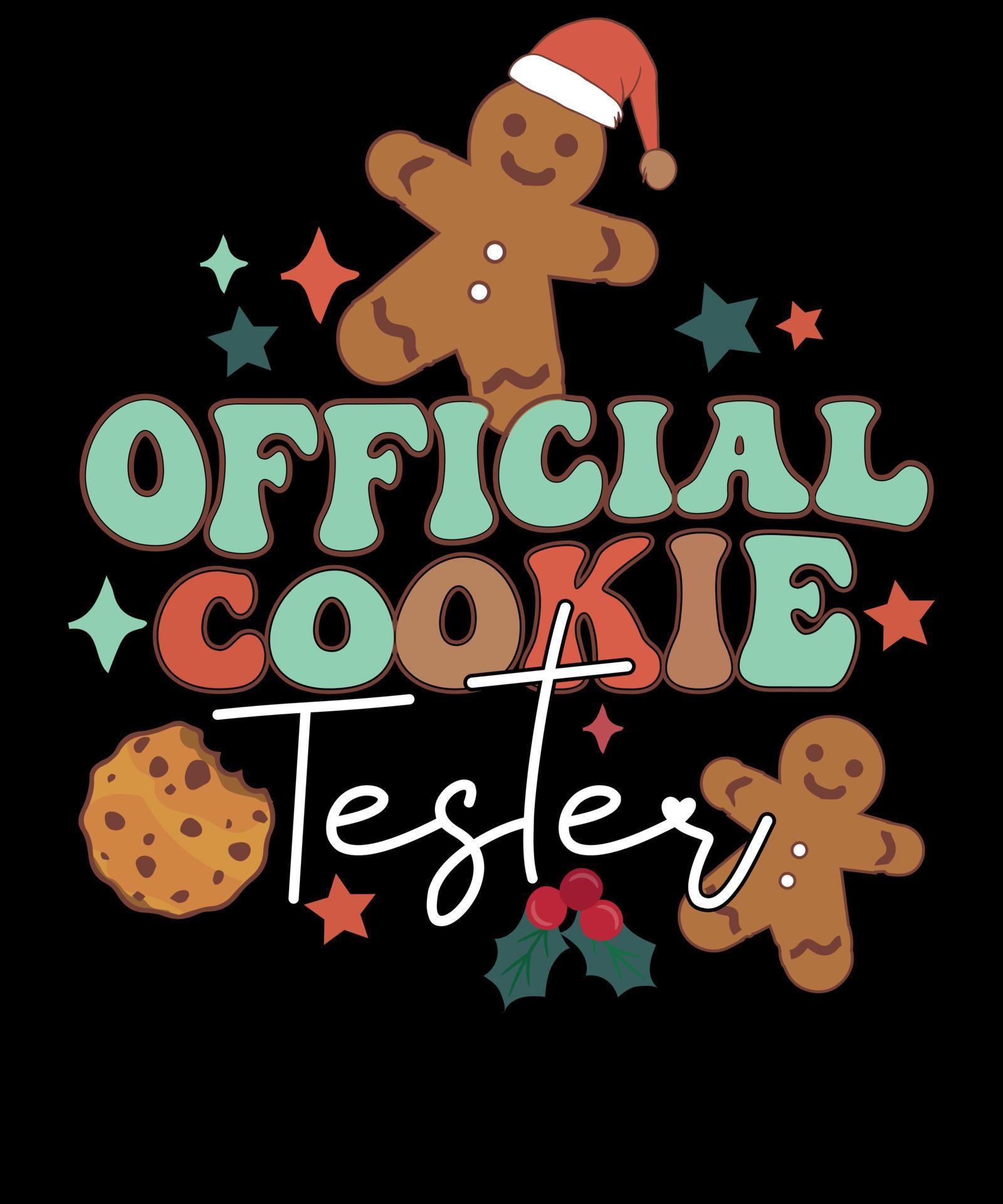 Official Cookie Tester Baker Retro Couple Matching Family Christmas