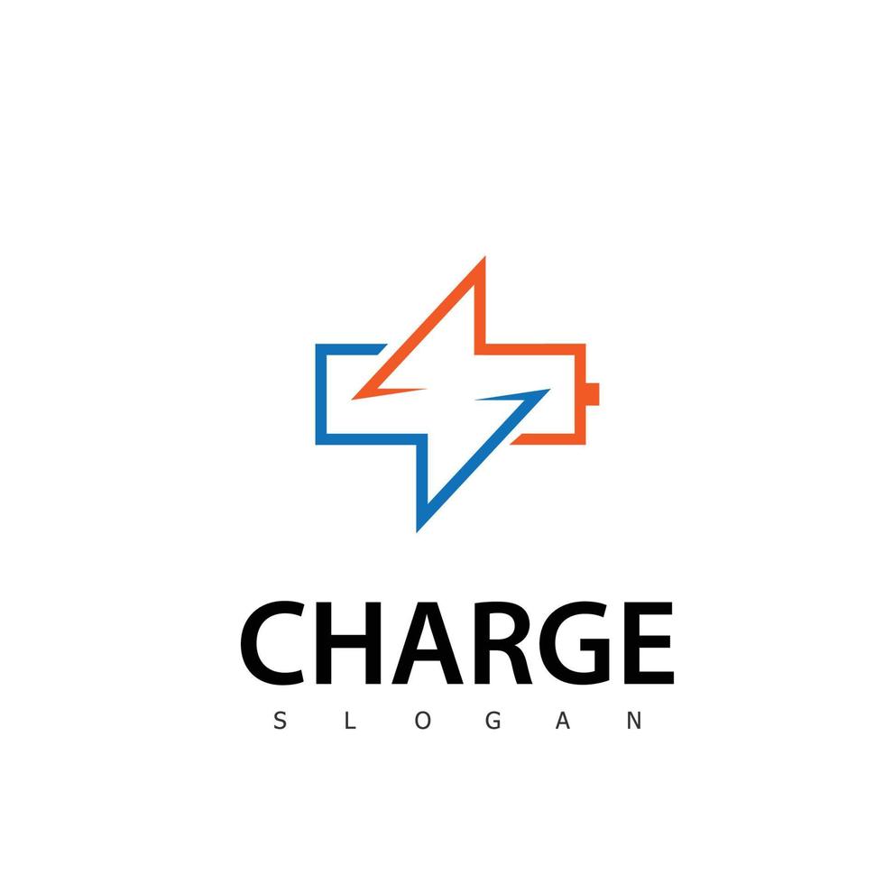 charge logo design energy logo technology vector