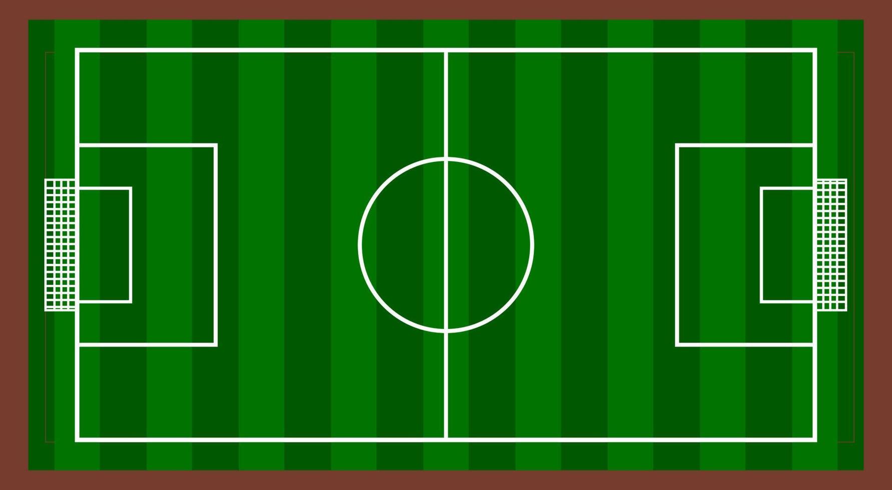 Illustration of a soccer field, seen from above for background vector