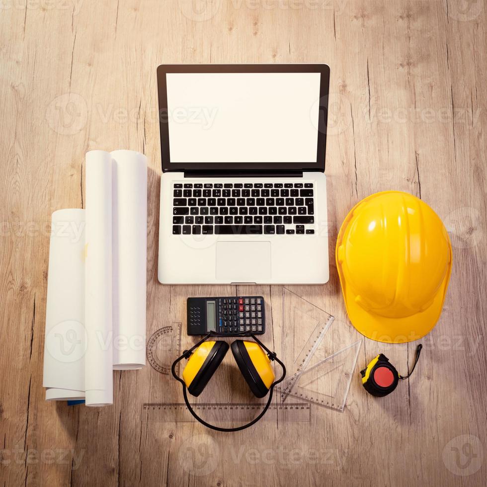 Workspace Of A Architecture Engineer photo