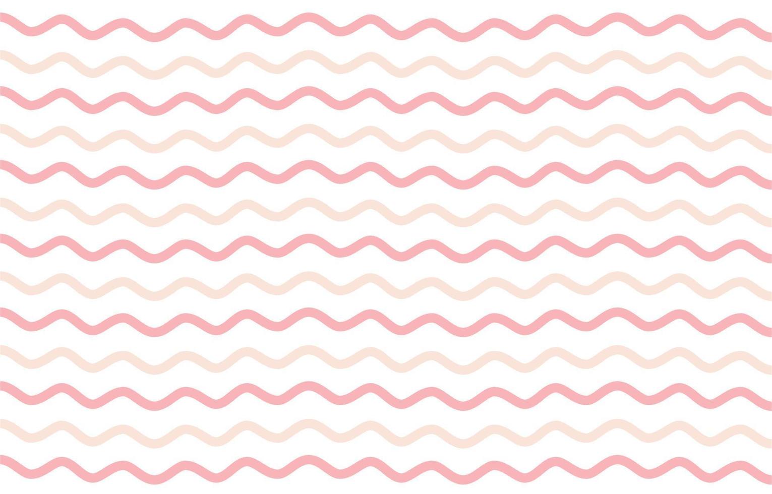 Wave striped pattern of pink pastel tone color parallel horizontal lines on a white background in a abstract style. For print, pattern fabric, fashion textile, wallpaper, clothing, wrapping, batik vector