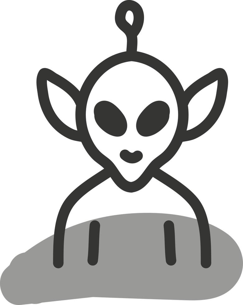 Space alien, illustration, vector, on a white background. vector