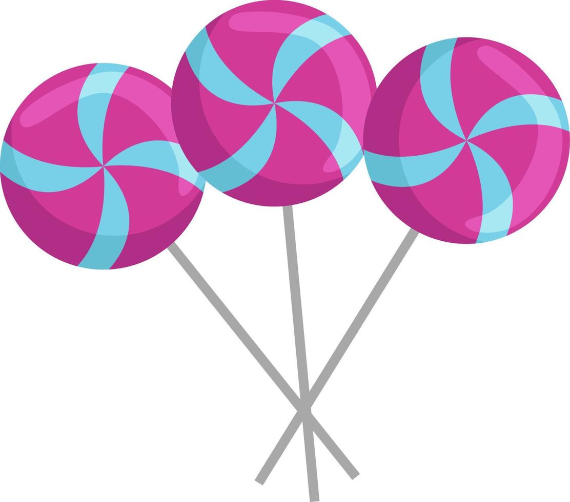 Lollipops, illustration, vector on white background