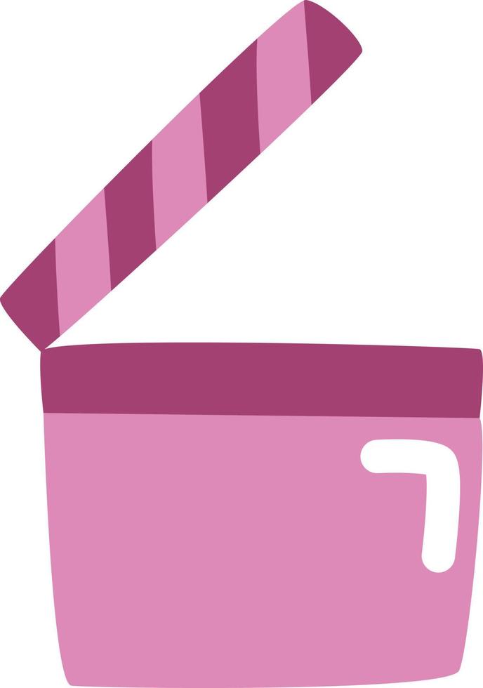 Movie Clapperboard, illustration, vector, on a white background. vector