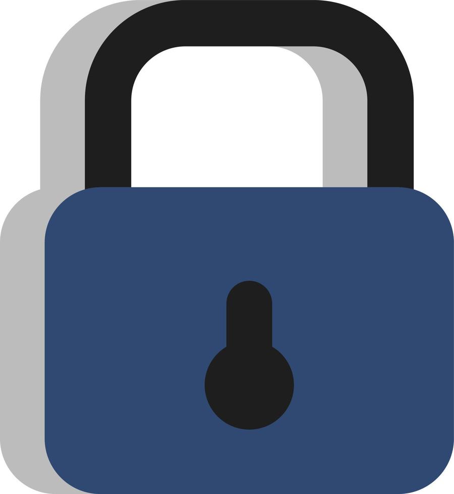 Police lock, illustration, vector, on a white background. vector