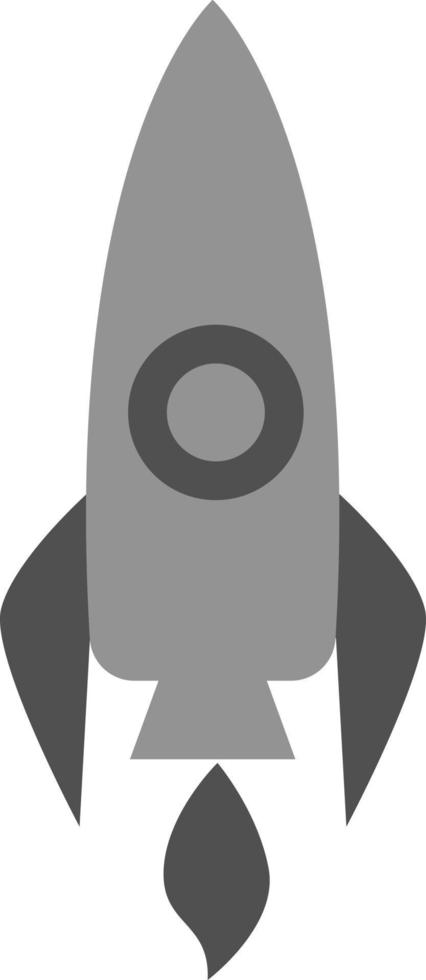 Space rocket, icon illustration, vector on white background