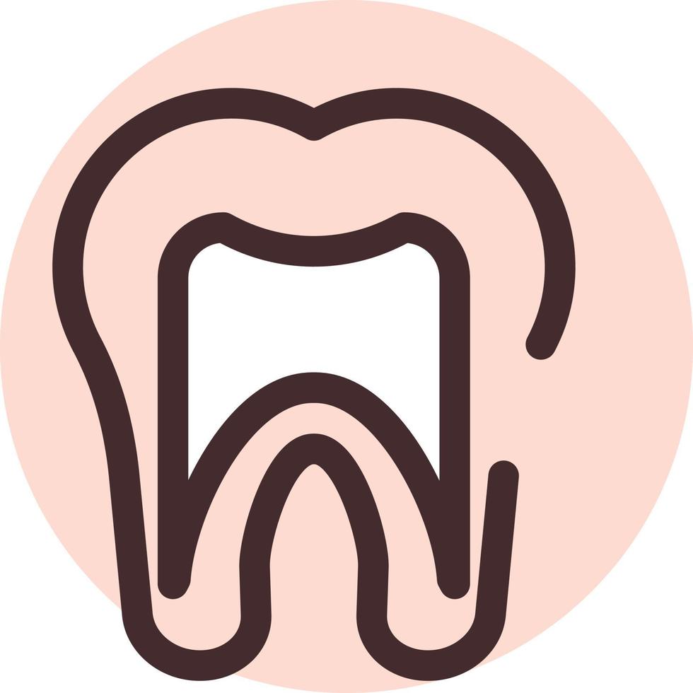 Tooth fill, illustration, vector on a white background.