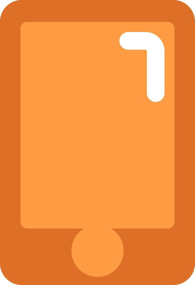 Orange phone, illustration, vector, on a white background. vector