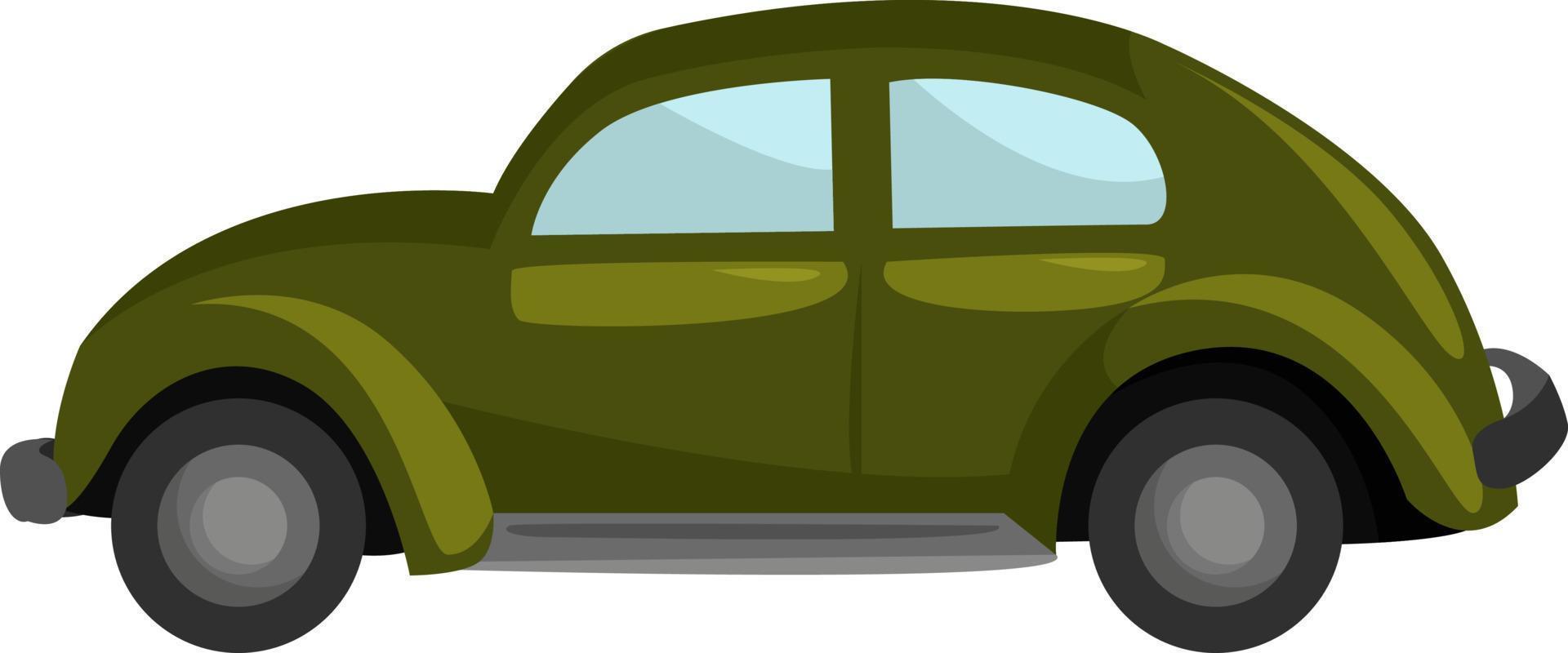 Green car, illustration, vector on white background