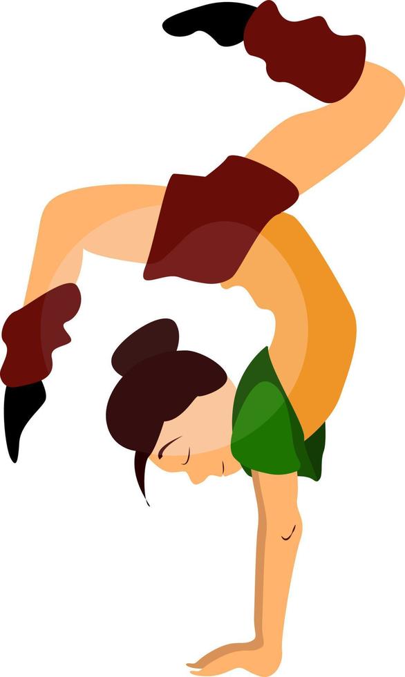 Dancer girl, illustration, vector on white background.