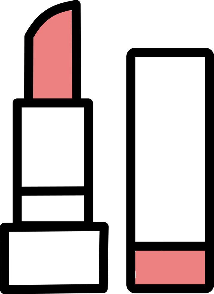 lápiz labial rosa, ilustración, sobre un fondo blanco. vector