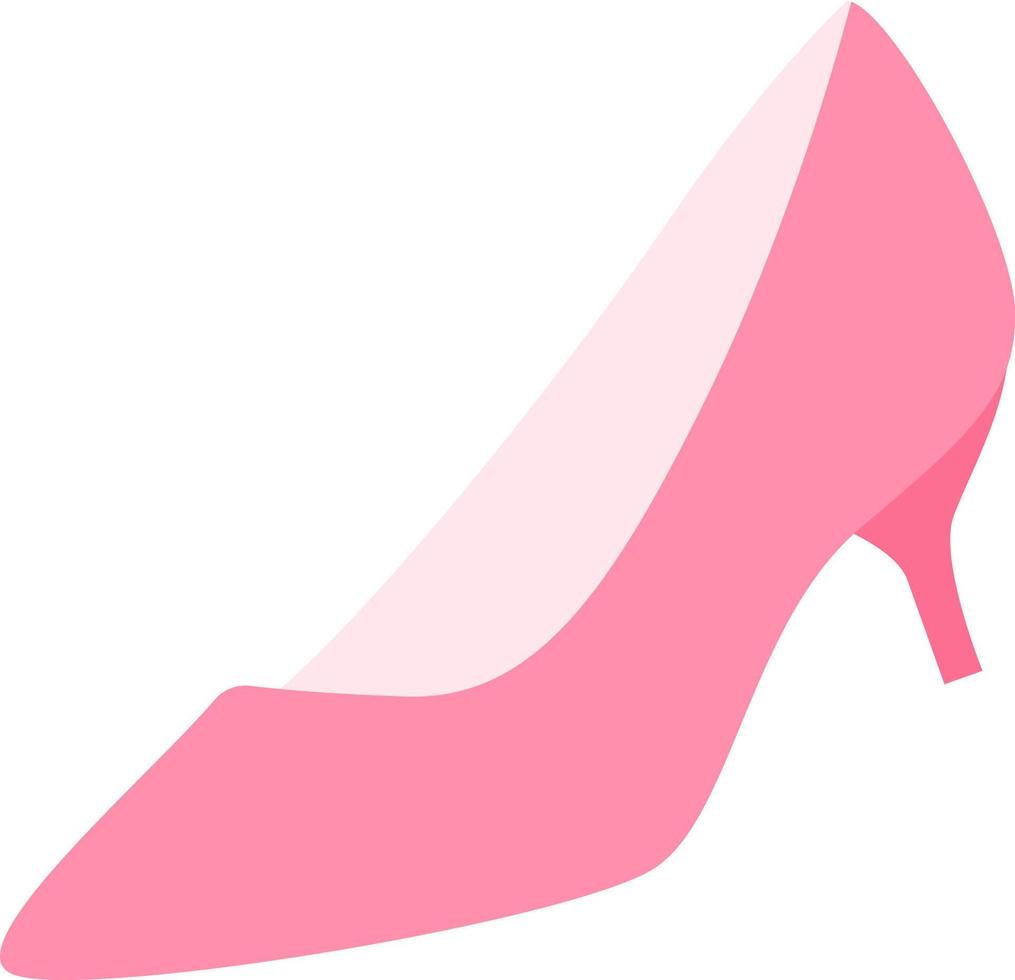 Attractive high heel, illustration, vector, on a white background. vector