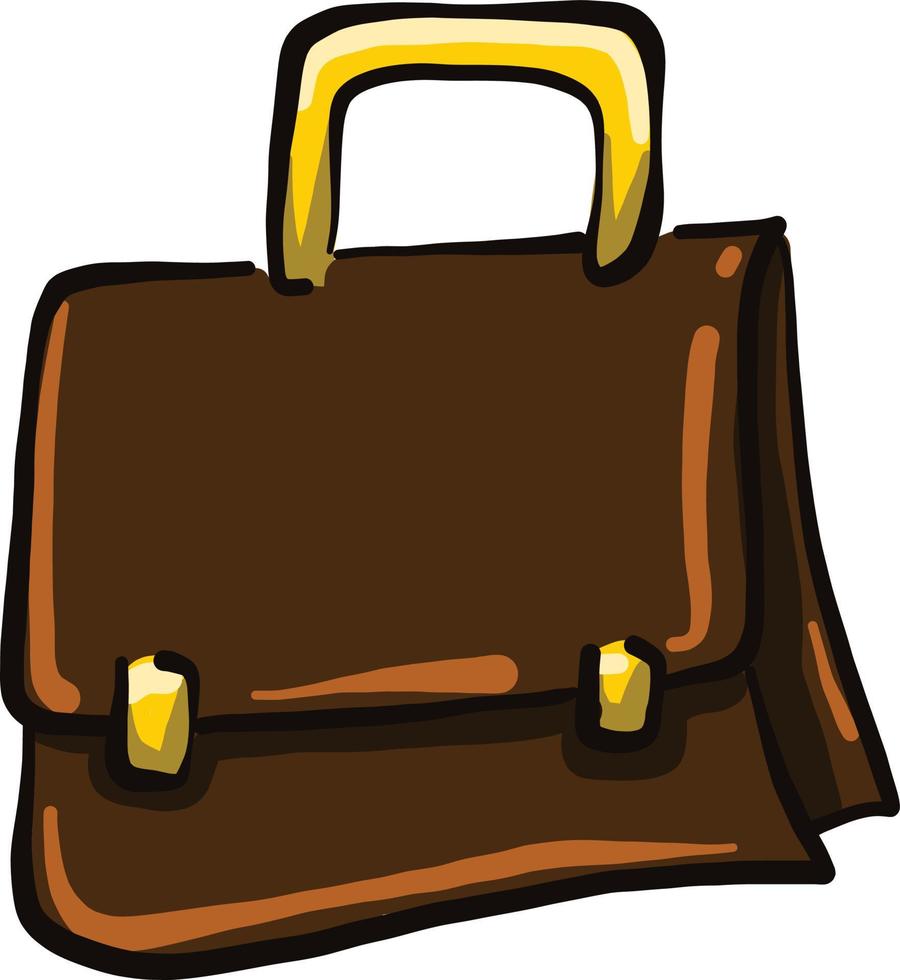 Office bag, illustration, vector on a white background.