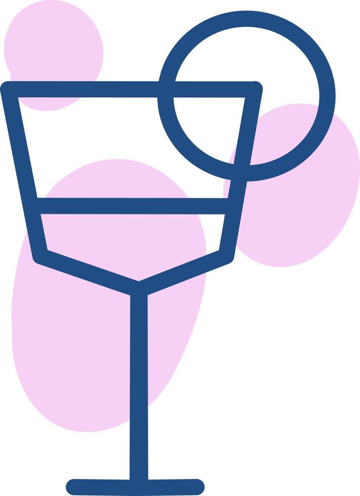 Tropical coctail, illustration, vector on a white background