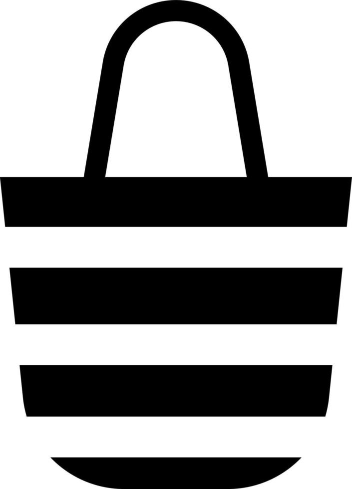 Black beach bag, illustration, vector on a white background
