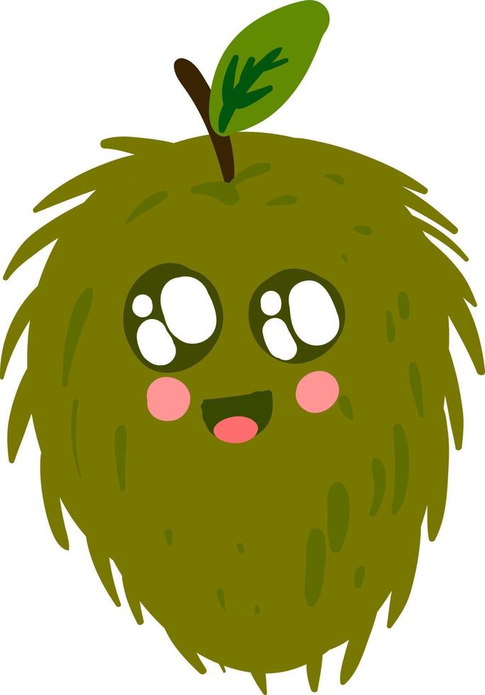 Cute soursop, illustration, vector on white background.