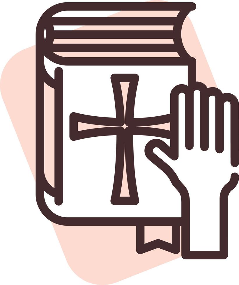 Swear oath laws, illustration, vector on a white background.