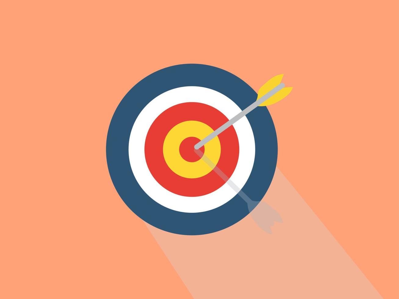 Target, illustration, vector on white background.