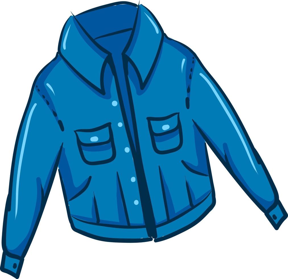 chaqueta vaquera grande, ilustración, vector sobre fondo blanco.