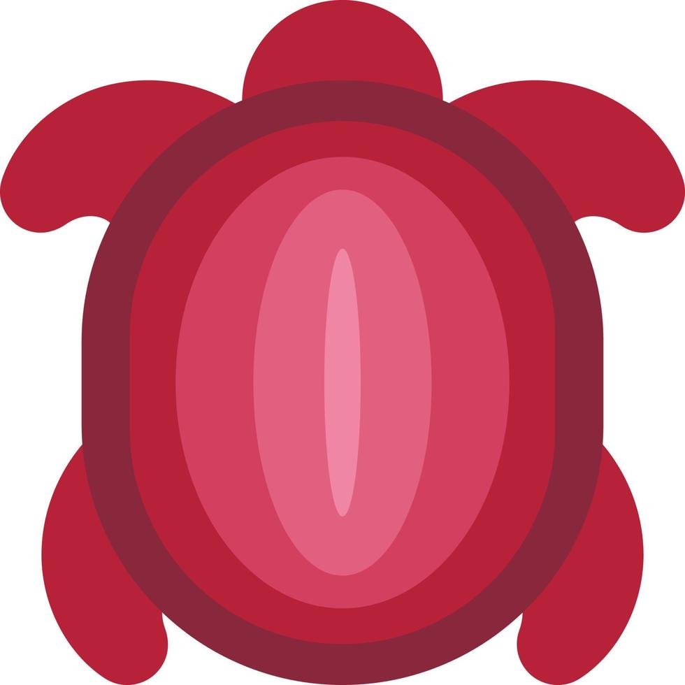 Beautiful red turtle, illustration, vector, on a white background. vector